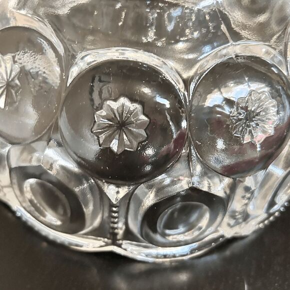 Vintage L.E. Smith Mould Weishar Glass Crystal Moon and Star Ex-Large Short Cand - Picture 4 of 10